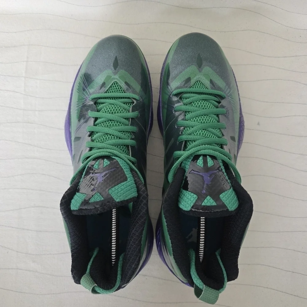 Nike Mens Air Jordan Lite Hulk Green Purple Basketball Shoes 524922-362 Sz 10.5